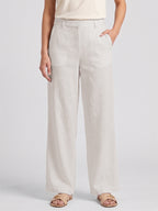 BLUE ROBED Cream Color Trousers For Women And Girls