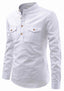 BLUE ROBED men's Casual Slim Fit Full Sleeve Double Pocket Cotton Kurta in White