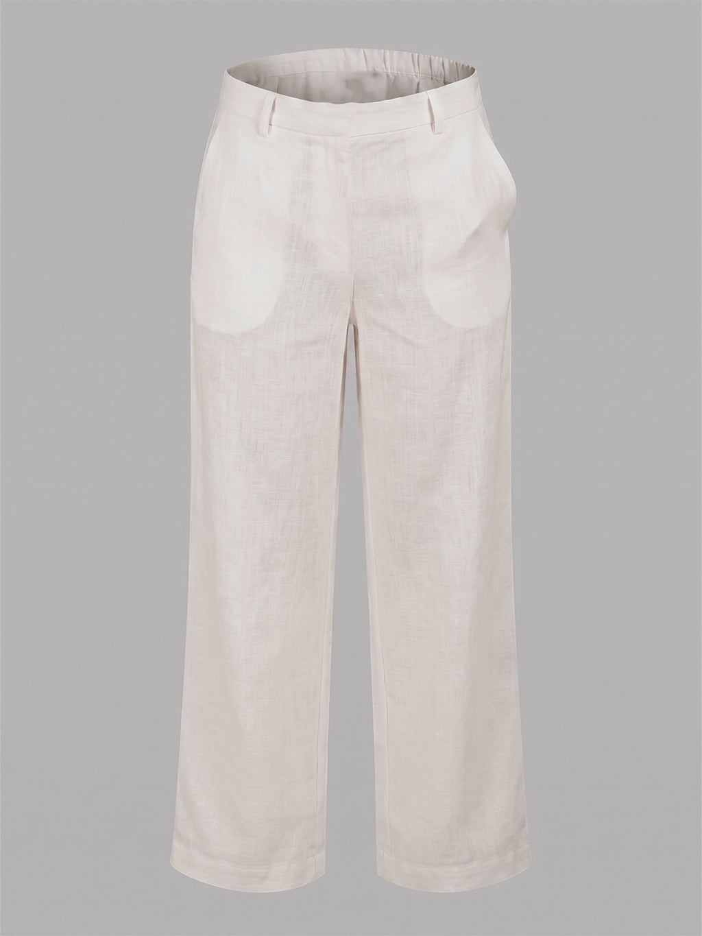 BLUE ROBED Cream Color Trousers For Women And Girls