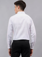 Men's Full Sleeve Spread Collar Premium Casual Shirt for Men in Black by BLUE ROBED, front view