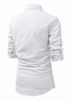BLUE ROBED men's Full Sleeve Casual Cotton Kurta in White view 90