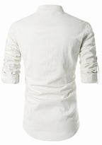 BLUE ROBED men's Casual ZIP Style Full Sleeve Kurta in White view 2