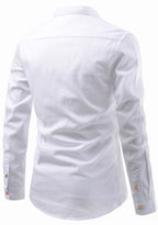 BLUE ROBED men's Casual Slim Fit Full Sleeve Double Pocket Cotton Kurta in White view 2