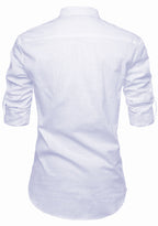 BLUE ROBED men's Casual Slim Fit Full Sleeve Kurta in White view 103
