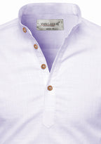 BLUE ROBED men's Casual Slim Fit Full Sleeve Kurta in White view 105