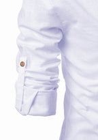 BLUE ROBED men's Casual Slim Fit Full Sleeve Kurta in White view 106