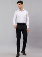 Men's Full Sleeve Spread Collar Premium Casual Shirt for Men in Black by BLUE ROBED, detail view