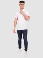 BLUE ROBED men's Half Sleeve Casual Cotton Kurta Daily Wear in White view 66