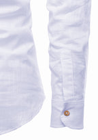BLUE ROBED men's Casual Slim Fit Full Sleeve Kurta in White view 107