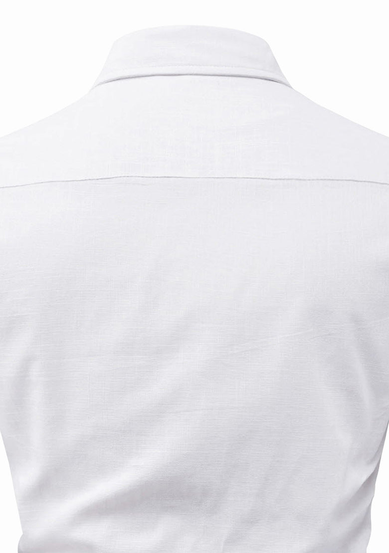 BLUE ROBED men's Full Sleeve Casual Cotton Kurta in White view 95