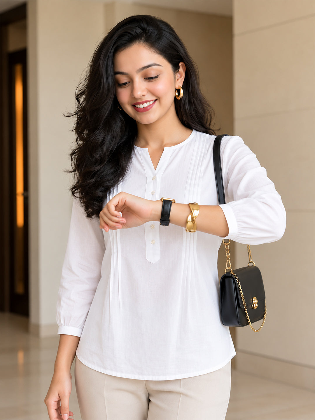Elegant Viscose Rayon Casual Top for Women | Soft & Stylish Everyday Wear