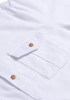 BLUE ROBED men's Casual Slim Fit Full Sleeve Double Pocket Cotton Kurta in White view 7