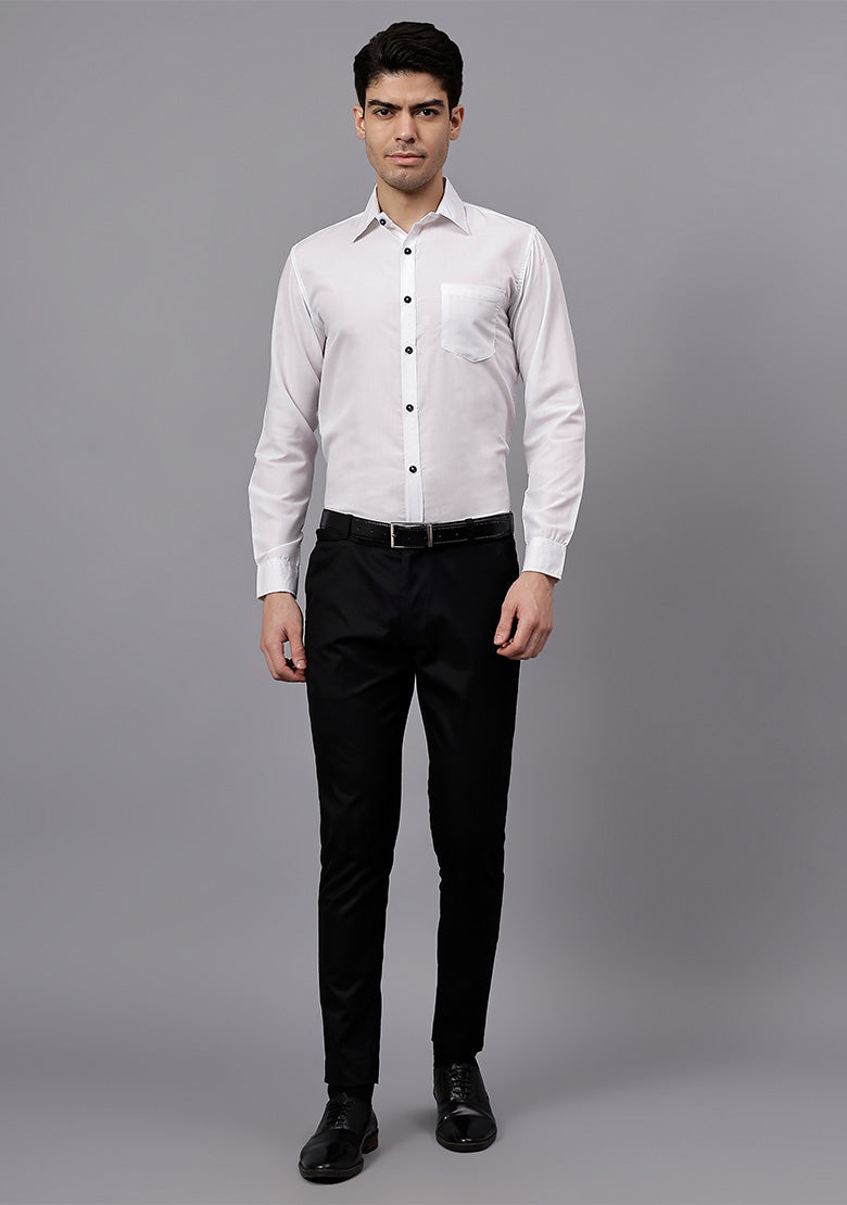 Men's Cotton Blend Slim Fit Formal Shirt in Beige by BLUE ROBED, view