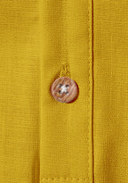 BLUE ROBED men's Half Sleeve Casual Cotton Kurta Office Wear in Yellow view 51