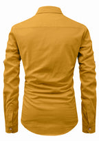 BLUE ROBED men's Full Sleeve Casual Cotton Kurta in Yellow view 5