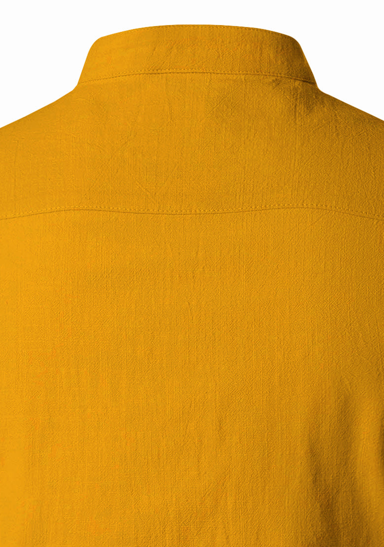 BLUE ROBED men's Casual ZIP Style Full Sleeve Kurta in Yellow view 79