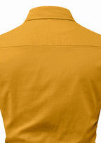 BLUE ROBED men's Full Sleeve Casual Cotton Kurta in Yellow style B view 7
