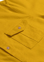 BLUE ROBED men's Casual Slim Fit Full Sleeve Double Pocket Cotton Kurta in Yellow view 70
